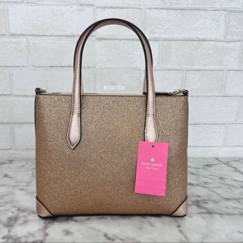 ❗️Sold Out❗️Kate Spade Shimmy Glitter Satchel & Card Holder Wallet - Picture 4 of 15